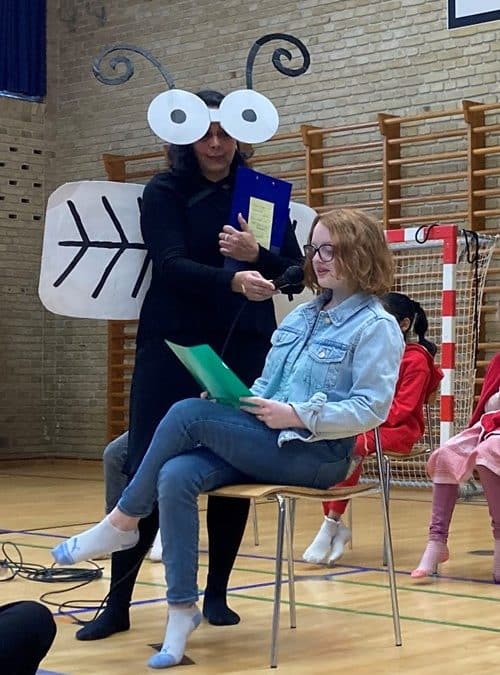 Lila, in MYP3, wows the judges with her Poetry Slam entry for Book Week!