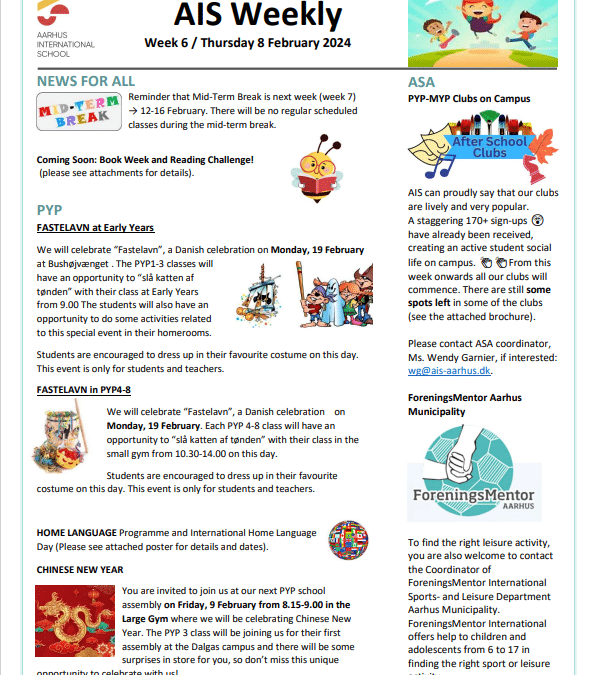 AIS Newsletter Week 6